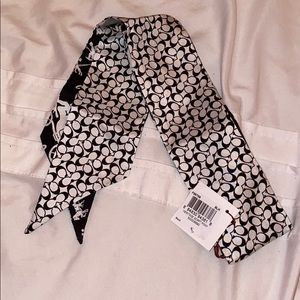 NWT Coach Black and White Scarf/ Bag Tie